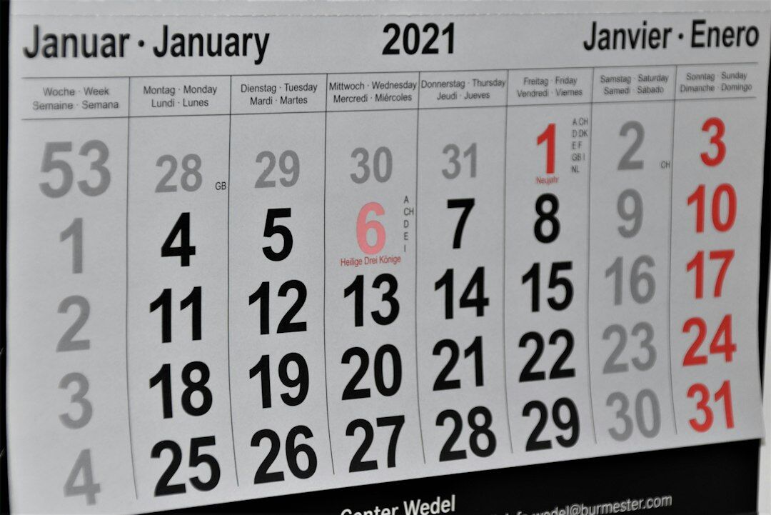 old promotional calendar